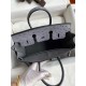 Hermes Birkin 25 Retourne Handmade Bag in Gris Agate Ostrich Leather