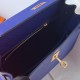 Hermes Kelly Sellier 25 Handmade Bag in Blue Electric Epsom Calfskin