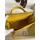 Hermes Kelly Sellier 25 Handmade Bag in Jaune de Naples Epsom Calfskin