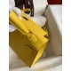 Hermes Kelly Sellier 25 Handmade Bag in Jaune de Naples Epsom Calfskin