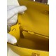 Hermes Kelly Sellier 25 Handmade Bag in Jaune de Naples Epsom Calfskin