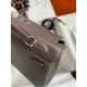 Hermes Kelly Retourne 32 Handmade Bag in Chocolat Clemence Leather