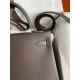 Hermes Kelly Retourne 32 Handmade Bag in Chocolat Clemence Leather