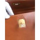 Hermes Kelly Retourne 35 Handmade Bag in Gold Barenia Calfskin