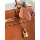 Hermes Kelly Retourne 35 Handmade Bag in Gold Barenia Calfskin