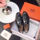 Hermes Royal Loafers In Black Calfskin