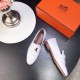 Hermes Royal Loafers In White Calfskin