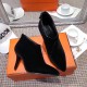 Hermes Virginia Ankle Boots In Black Velvet