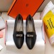 Hermes Pegase Ballerina In Black Leather