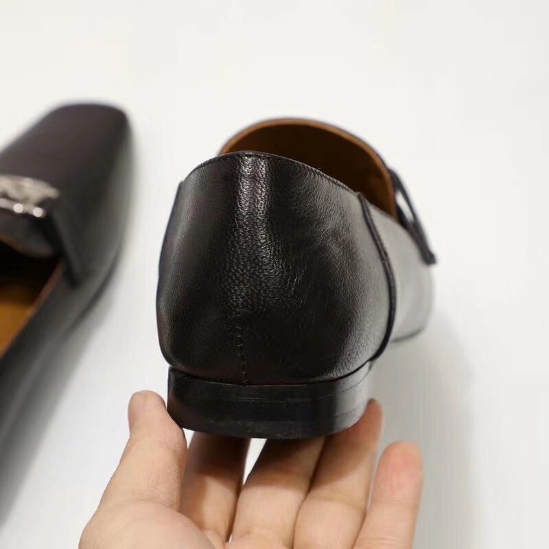 Hermes Time Loafers In Black Goatskin