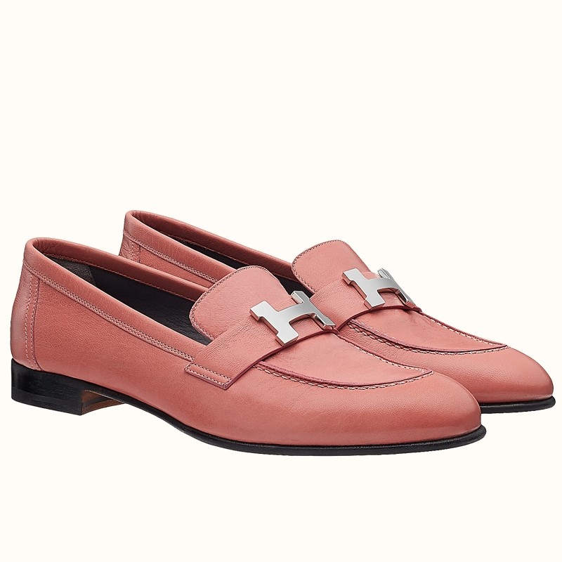 Hermes Paris Loafers In Pink Goatskin