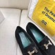 Hermes Paris Loafers In Black Velvet