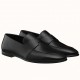 Hermes Ancora Loafers In Black Goatskin