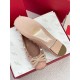 Valentino Rockstud Ballerina In Rose Cannelle Patent Leather