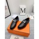 Hermes Women's Faubourg Loafers in Black Leather