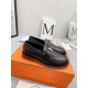 Hermes Women's Faubourg Loafers in Black Leather