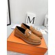 Hermes Women's Faubourg Loafers in Brown Suede Leather