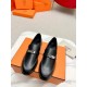 Hermes Women's Destin Loafers in Black Leather