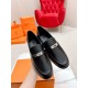 Hermes Women's Destin Loafers in Black Leather