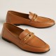 Hermes Women's Colette Loafers in Brown Leather