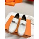 Hermes Women's Destin Loafers in White Leather