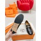 Hermes Women's Colette Loafers in Black Leather