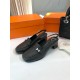 Hermes Infinie 50 Slingback Pumps in Black Leather