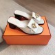 Hermes Women's Ilot 50 Sandals in White Leather