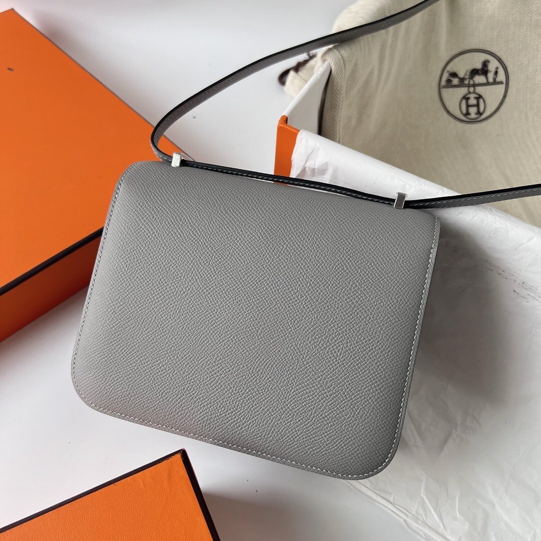 Hermes Constance 18 Handmade Bag in Gris Mouette Epsom Calfskin