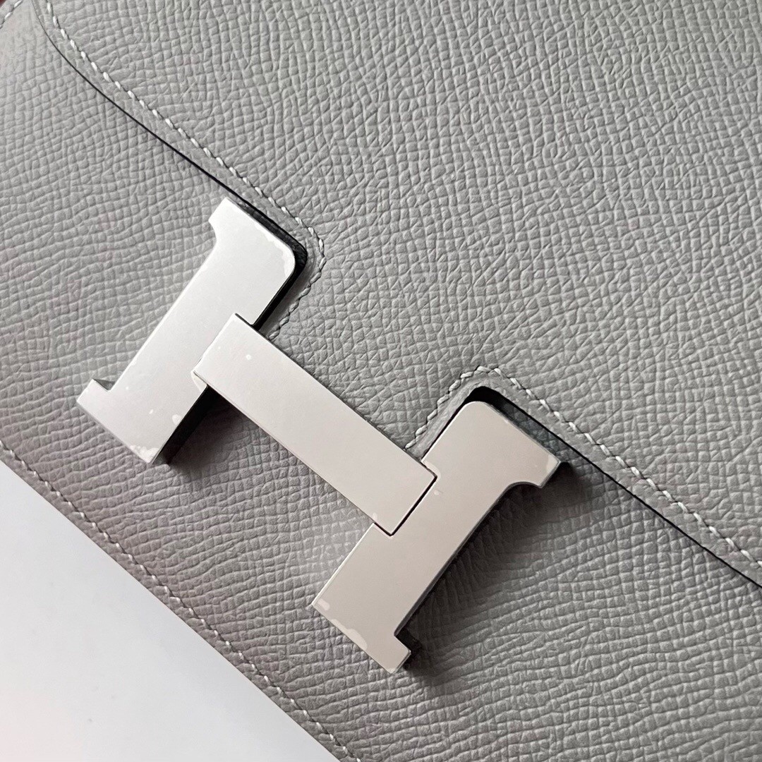 Hermes Constance 18 Handmade Bag in Gris Mouette Epsom Calfskin