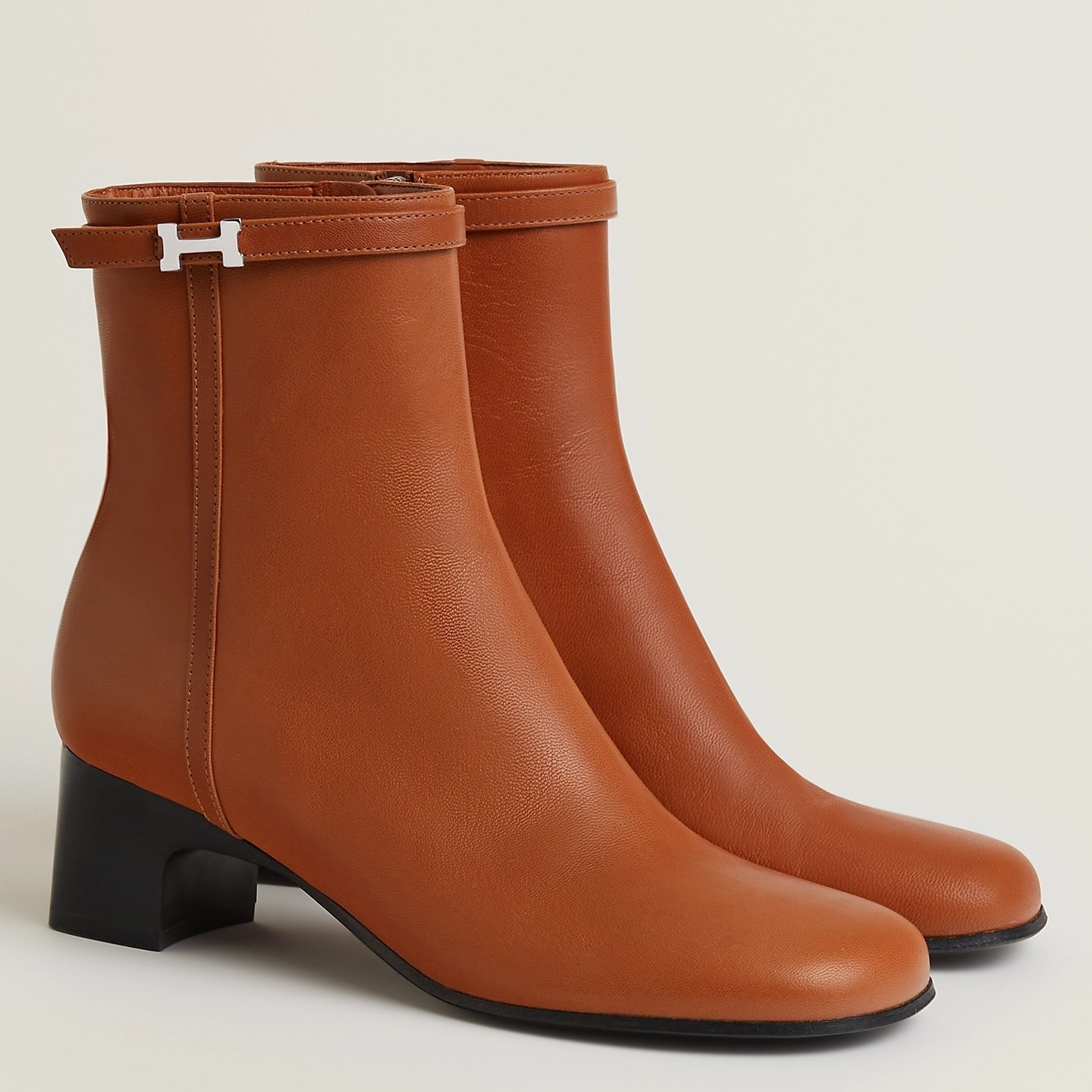 Hermes Imperial 50 Ankle Boots in Brown Calfskin