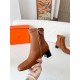 Hermes Imperial 50 Ankle Boots in Brown Calfskin