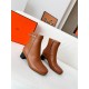 Hermes Imperial 50 Ankle Boots in Brown Calfskin