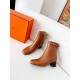 Hermes Imperial 50 Ankle Boots in Brown Calfskin