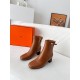 Hermes Imperial 50 Ankle Boots in Brown Calfskin