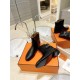 Hermes Neo Ankle Boots in Black Calfskin