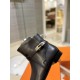 Hermes Neo Ankle Boots in Black Calfskin