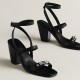 Hermes Ivresse 65 Sandals in Black Leather