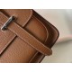 Hermes Steve 35 Messenger Bag In Brown Clemence Calfskin