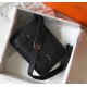 Hermes Steve 35 Messenger Bag In Black Clemence Calfskin