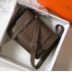 Hermes Steve 35 Messenger Bag In Taupe Clemence Calfskin