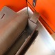 Hermes Steve 35 Messenger Bag In Taupe Clemence Calfskin