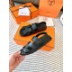 Hermes Men's Genius Sandals In Black Calfskin