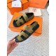 Hermes Men's Genius Sandals In Green Suede Calfskin