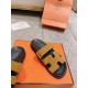 Hermes Women's Chypre Sandals In Brown Suede Calfskin