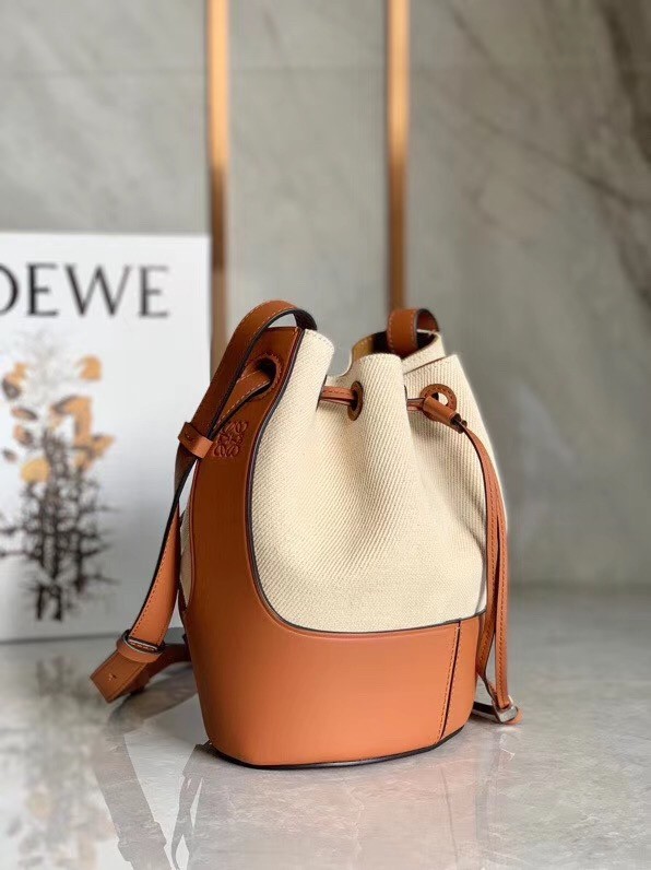 Loewe Small Balloon Bucket Bag In Canvas