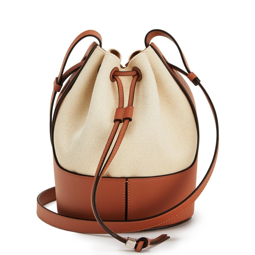 Loewe Small Balloon Bucket Bag In Canvas