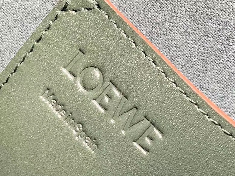 Loewe Small Balloon Bucket Bag In Khaki Calfskin