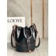 Loewe Small Balloon Bucket Bag In Black Calfskin