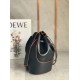 Loewe Small Balloon Bucket Bag In Black Calfskin